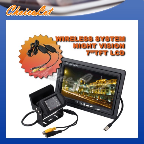 7" TFT LCD Rearview Monitor + Wireless Backup Camera