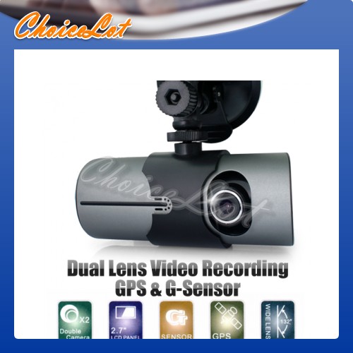 2.7" Overwrite Dual Lens TFT LCD 140° Car DVR With GPS Module And G-Sensor 32GB