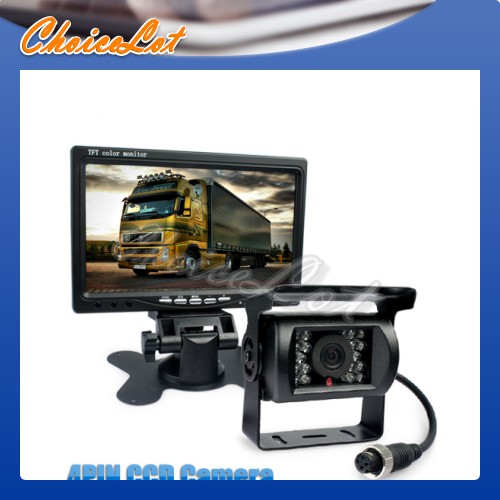 CAR REAR VIEW KIT 7" LCD 4pin MONITOR + CCD IR REVERSING CAMERA BACKUP SYSTEM