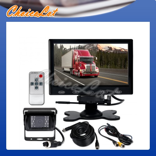 Wireless Reversing Kit 7" Touch Monitor IR Backup Camera Caravan Horse Box Truck