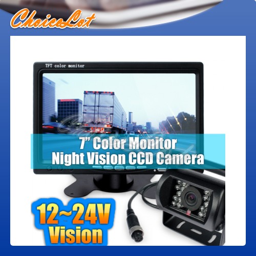 12v-24v 7" LCD Rear View Monitor Backup System For Truck RV Heavy Duty Caravan